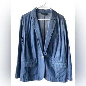 Talbots Classic Denim Blue Blazer